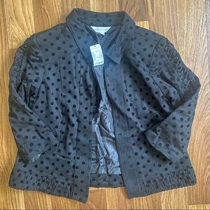 NWT Christopher & Banks Open Front Polka Dot Blazer